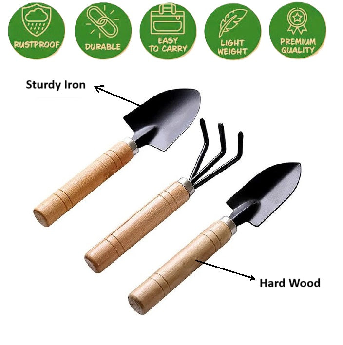 Wooden Gardening Tools Set