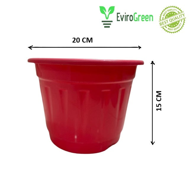 8 Inch Plastic Pot - Pink