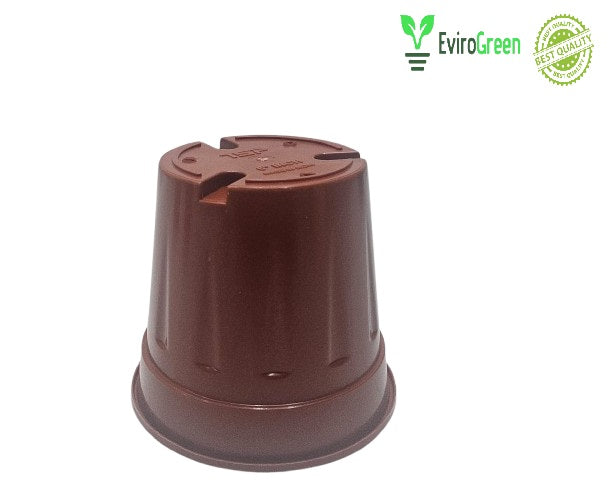 6 Inch Plastic Pot - Brown