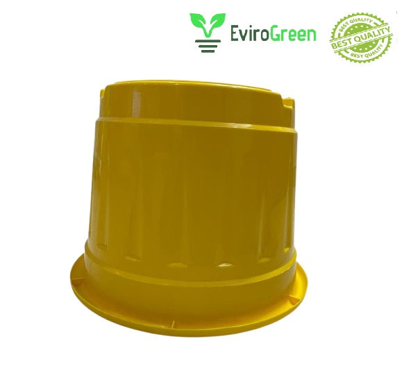 8 Inch Plastic Pot - Yellow