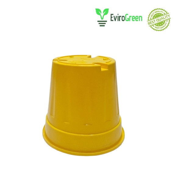 6 Inch Plastic Pot - Yellow