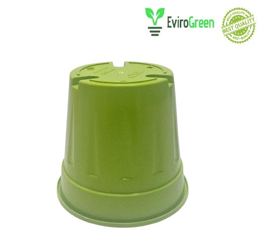 6 Inch Plastic Pot - Green