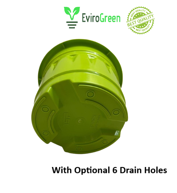 8 Inch Plastic Pot - Green