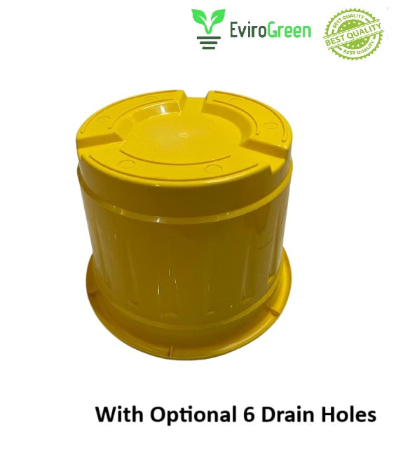 8 Inch Plastic Pot - Yellow