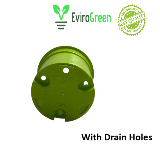 4 Inch Plastic Pot - Nursery Pot - Green