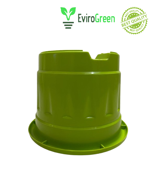 8 Inch Plastic Pot - Green