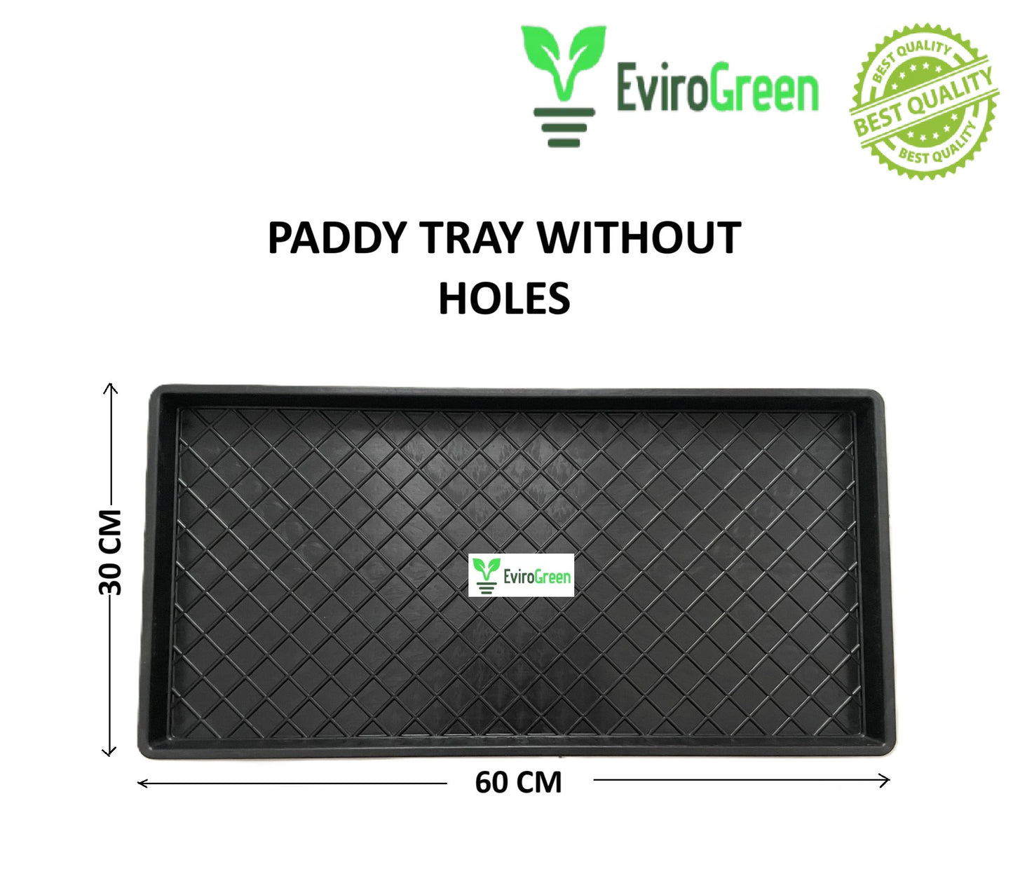 🌱 MICROGREEN / PADDY / WHEAT GRASS TRAY - 1 Pair ( 1 With Holes and 1 With Out Holes) 🌱